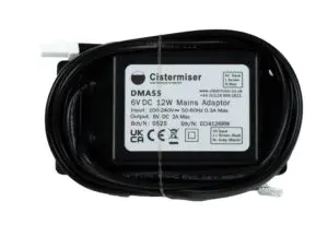 Mains Adapter 6V 12W DC, for use with Direct Flush, Easyflush, Infrared Taps and Sensazone